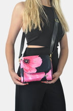 Bolso bandolera pequeño Mini Baúl Hibisco Flor Rosa | CHULA Tulum