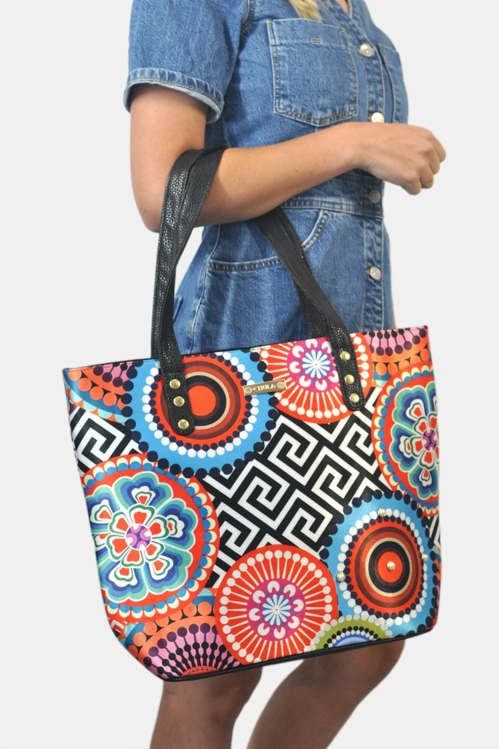 Bolso de hombro grande Nahomi Círculos | CHULA Tulum