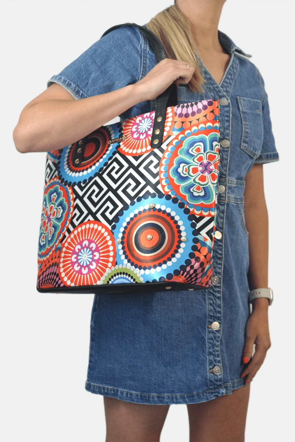 Bolso de hombro grande Nahomi Círculos | CHULA Tulum