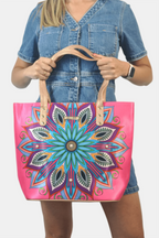 Bolso de hombro grande Nahomi Mándala Rosa | CHULA Tulum