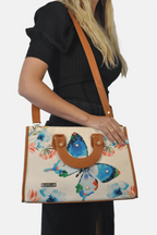 Bolso de mano y bandolera grande de mujer Basket Mariposa Magenta | CHULA Tulum