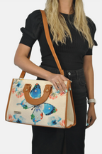 Bolso de mano y bandolera grande de mujer Basket Mariposa Magenta | CHULA Tulum