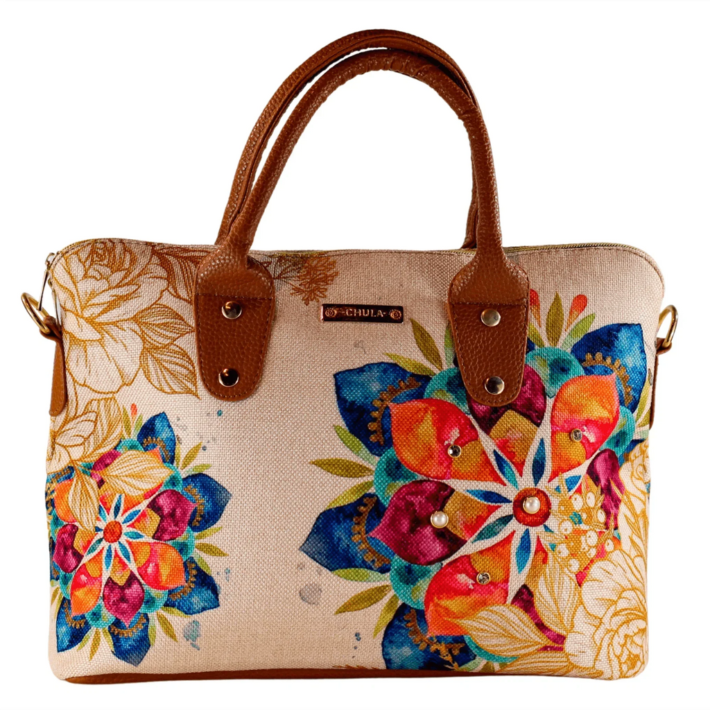 Bolso de mano y bandolera grande Lucia Fiesta de las flores | CHULA Tulum