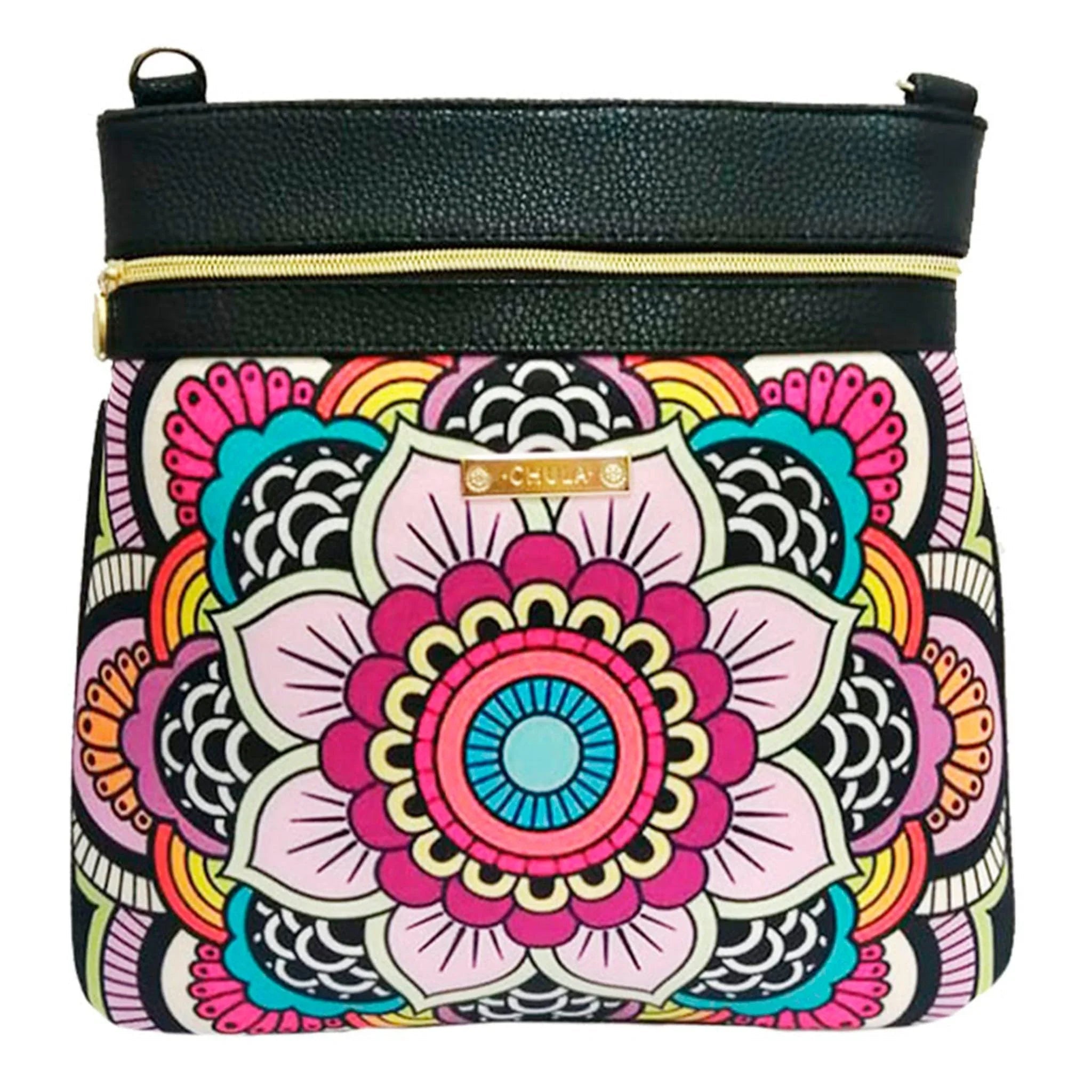 Bolso Bandolera mediano LIA Shoulder Mandala Arcoíris | CHULA Tulum