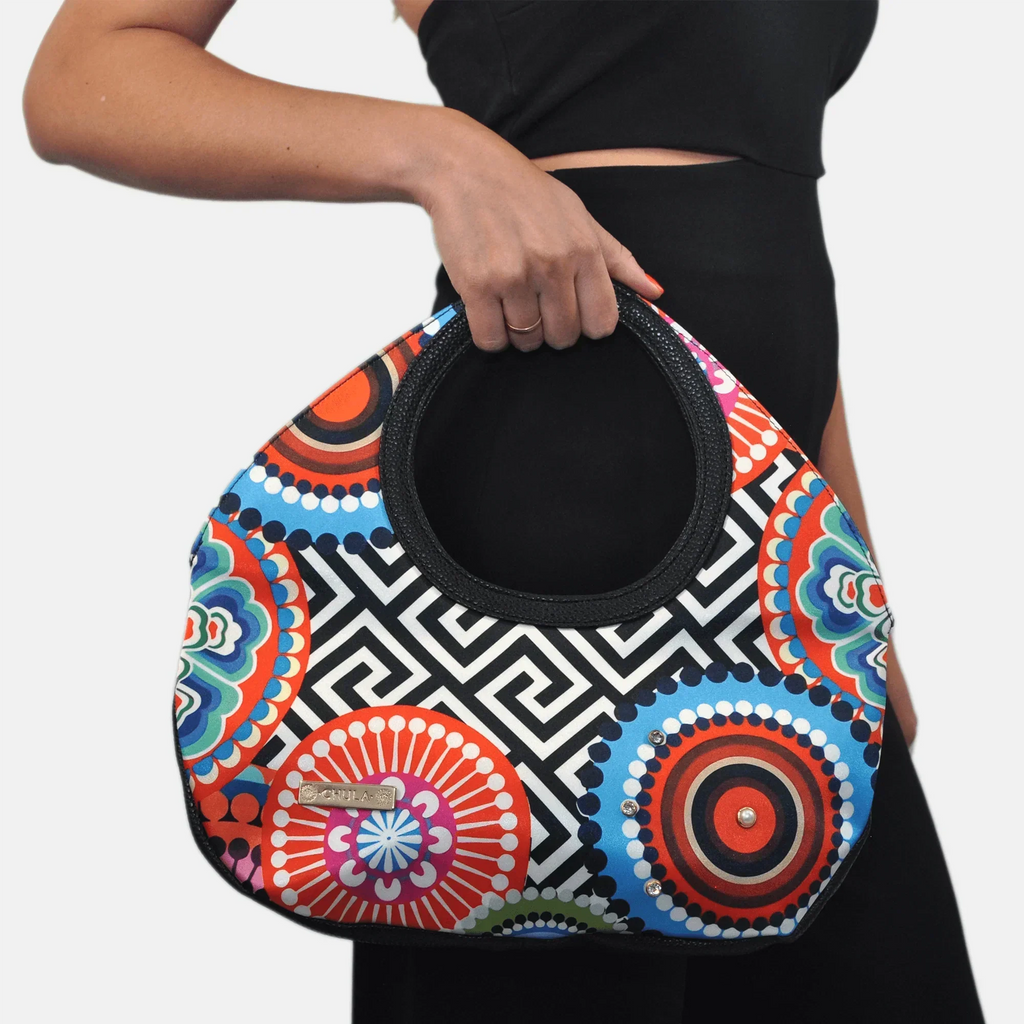 Bolso de mano mediano Mini Nicole Círculos | CHULA Tulum