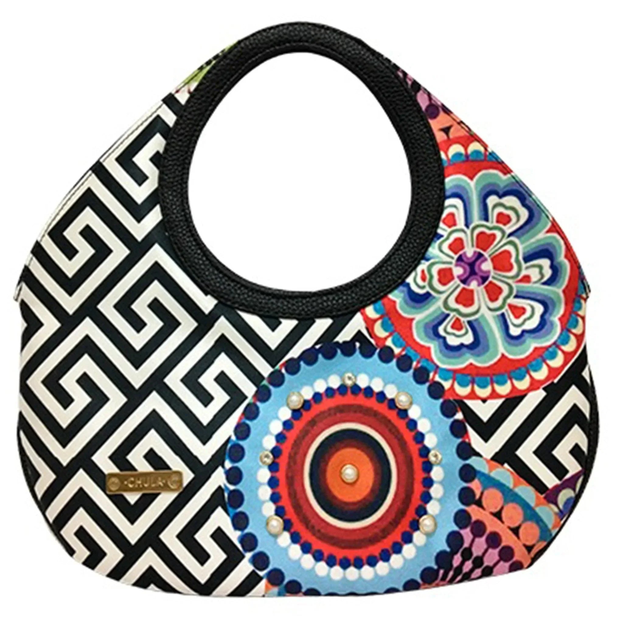 Bolso de mano mediano Mini Nicole Círculos | CHULA Tulum