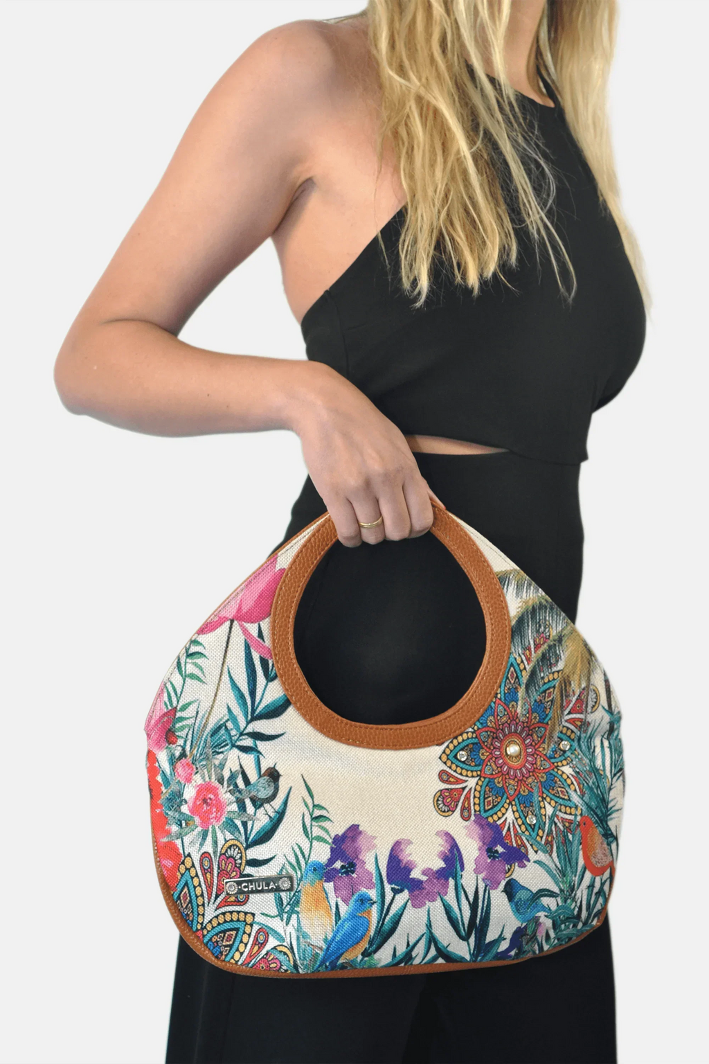 Bolso de mano mediano Mini Nicole Flores de Verano | CHULA Tulum