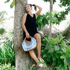 Bolso de mano mediano Mini Nicole Mandala Azul | CHULA Tulum