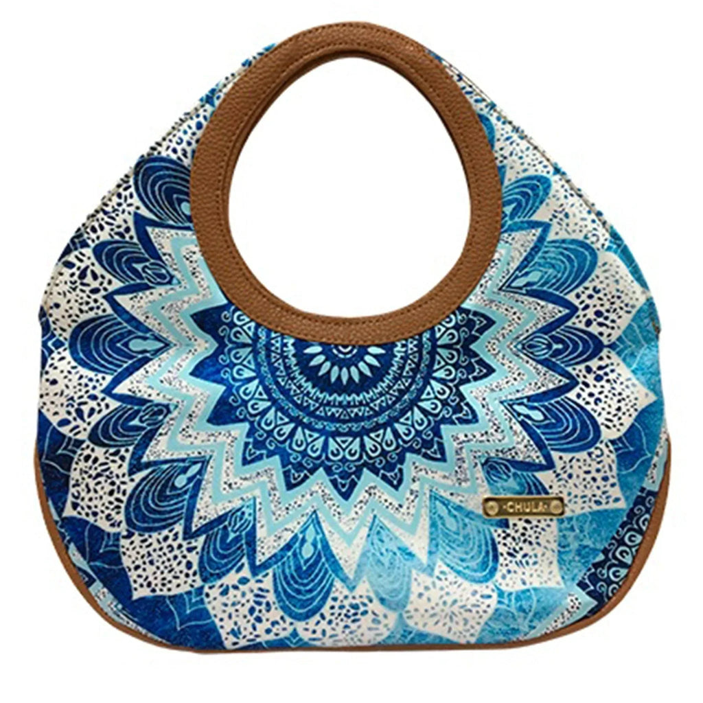 Bolso de mano mediano Mini Nicole Mandala Azul | CHULA Tulum