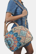 Bolso de hombro y bandolera grande Ana Mandala Turquesa | CHULA Tulum