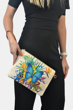 Bolso de Mano y Bandolera Pequeño Clutch Mariposa jardín | CHULA Tulum