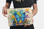 Bolso de Mano y Bandolera Pequeño Clutch Mariposa jardín | CHULA Tulum