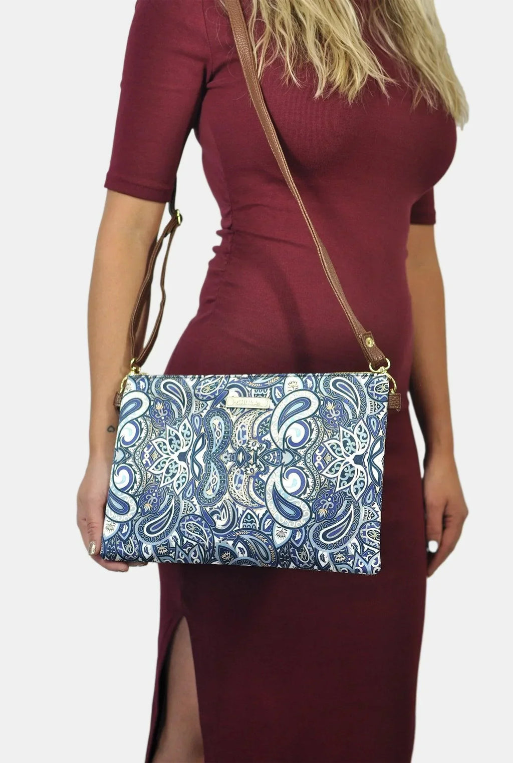 Bolso de Mano y Bandolera Pequeño Clutch Garigol Morado | CHULA Tulum