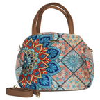 Bolso de hombro y bandolera grande Ana Mandala Turquesa | CHULA Tulum