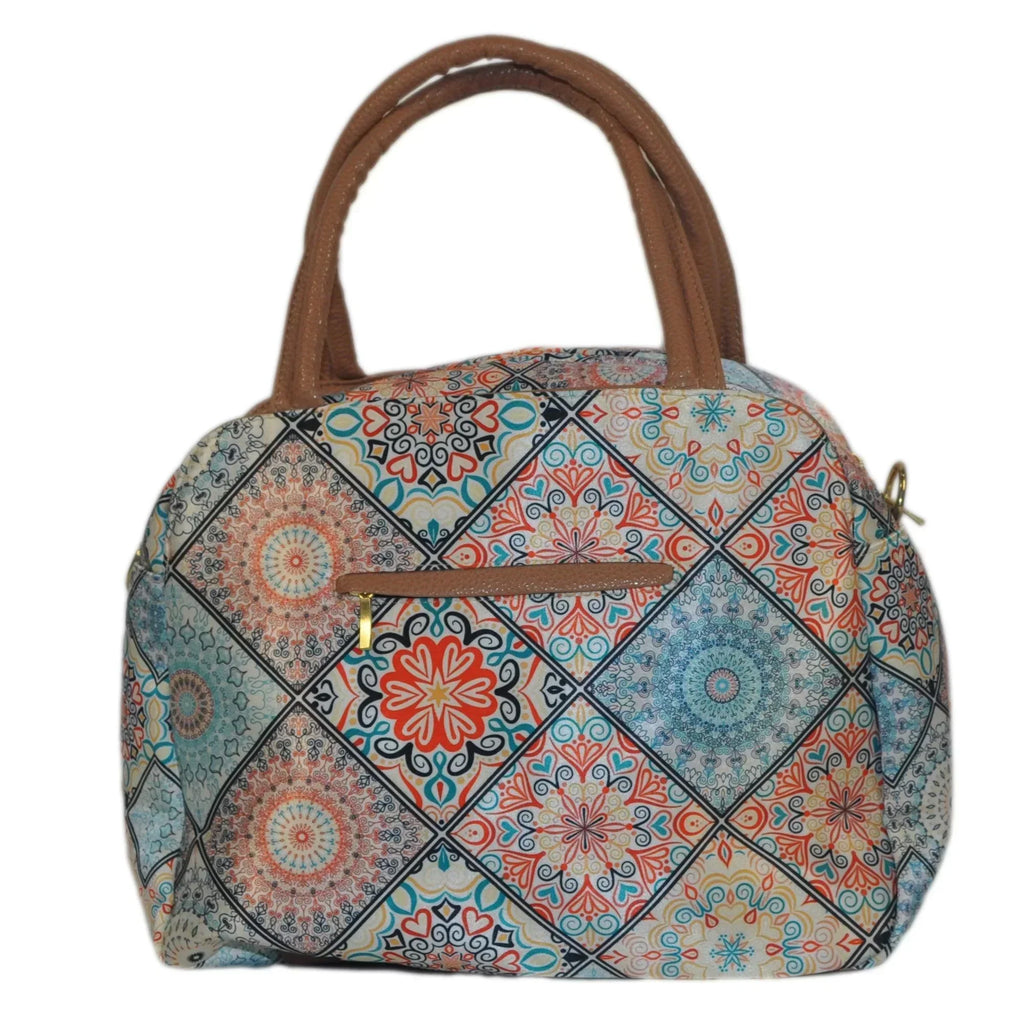 Bolso de hombro y bandolera grande Ana Mandala Turquesa | CHULA Tulum