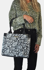 Bolso de hombro y bandolera grande de mujer Angie Garigol Negro | CHULA Tulum