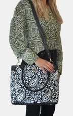 Bolso de hombro y bandolera grande de mujer Angie Garigol Negro | CHULA Tulum