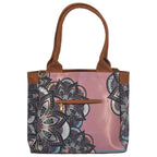 Bolso de hombro y bandolera grande de mujer Angie Mándala rosa | CHULA Tulum