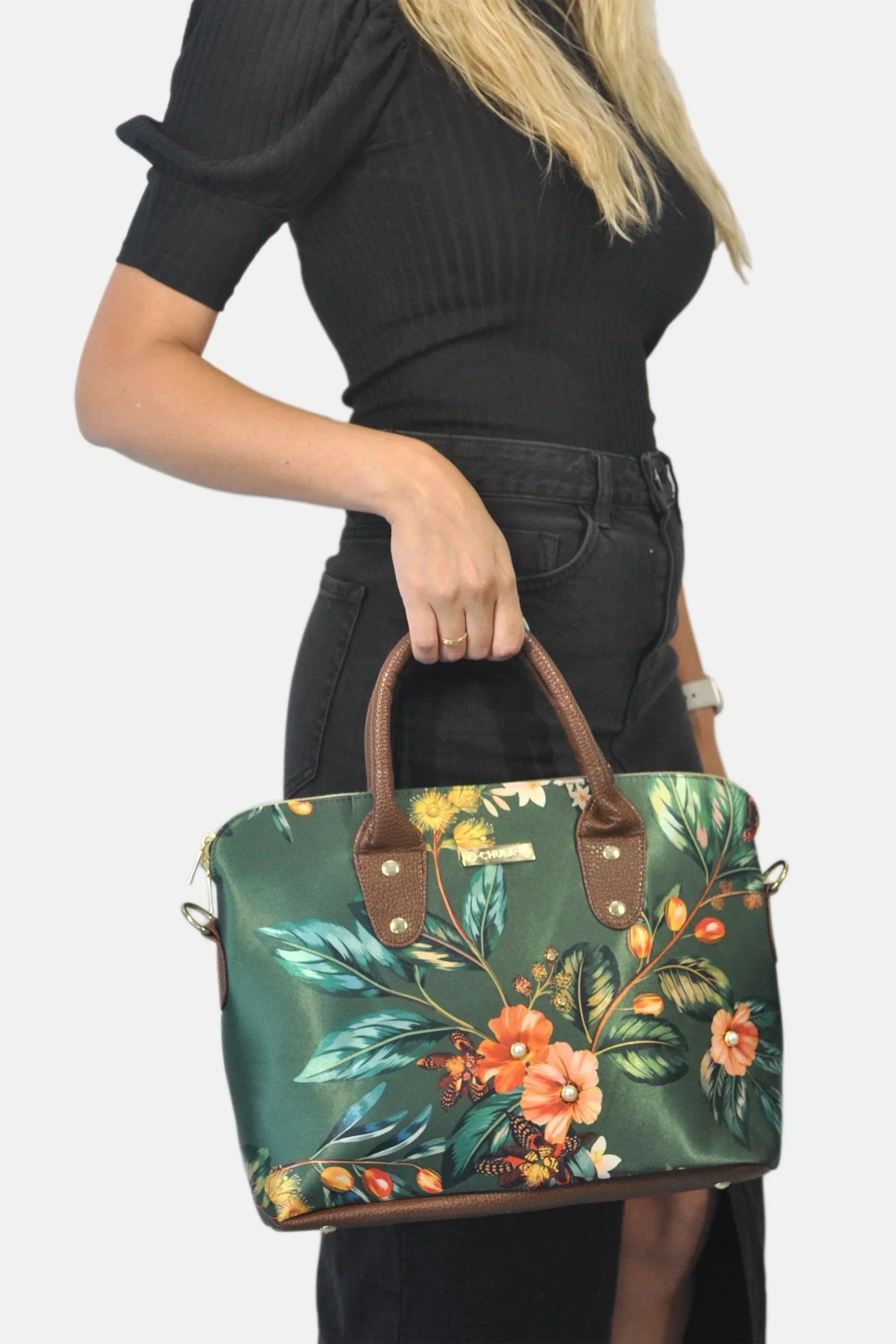 Bolso de mano y bandolera grande Lucia Gardenia | CHULA Tulum