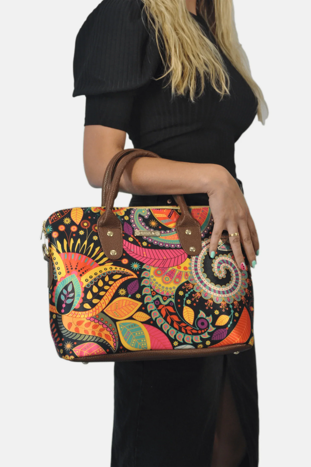 Bolso de mano y bandolera grande Lucia Primavera Armónica | CHULA Tulum