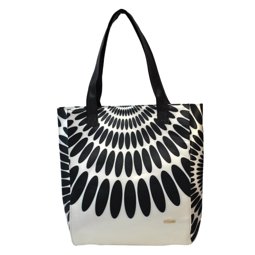 Bolso de Mujer Tote Shopper Grande Opal Pétalos Negros | CHULA Tulum