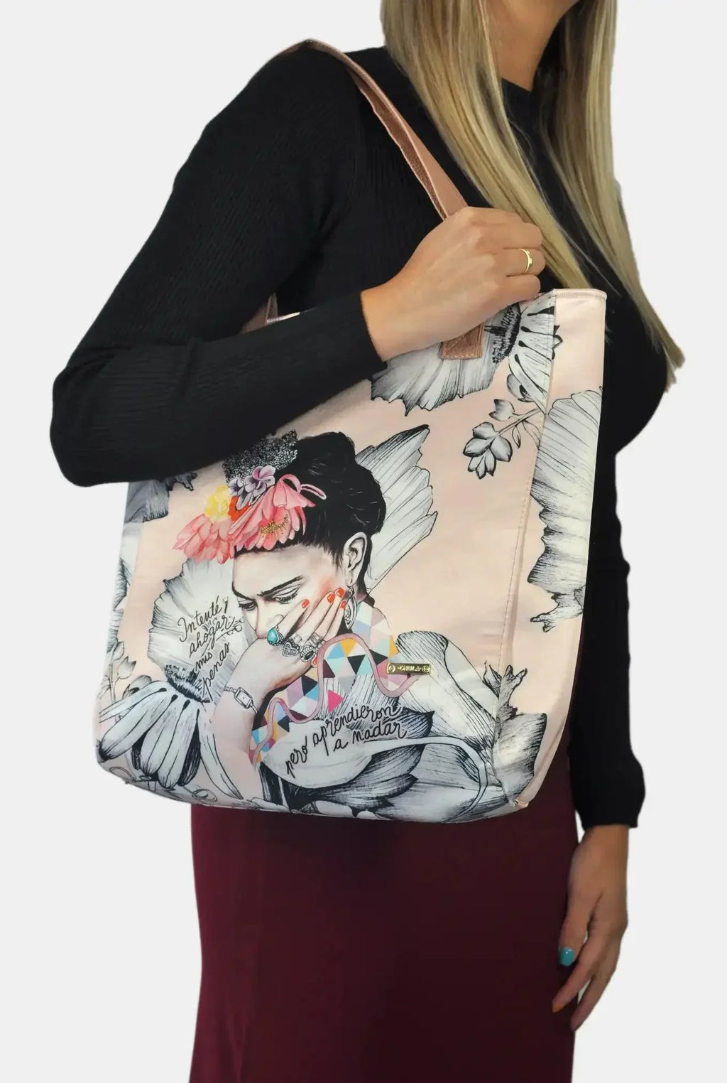 Bolso de Mujer Shopper Grande Opal Tote Frida Kahlo Romance | CHULA Tulum