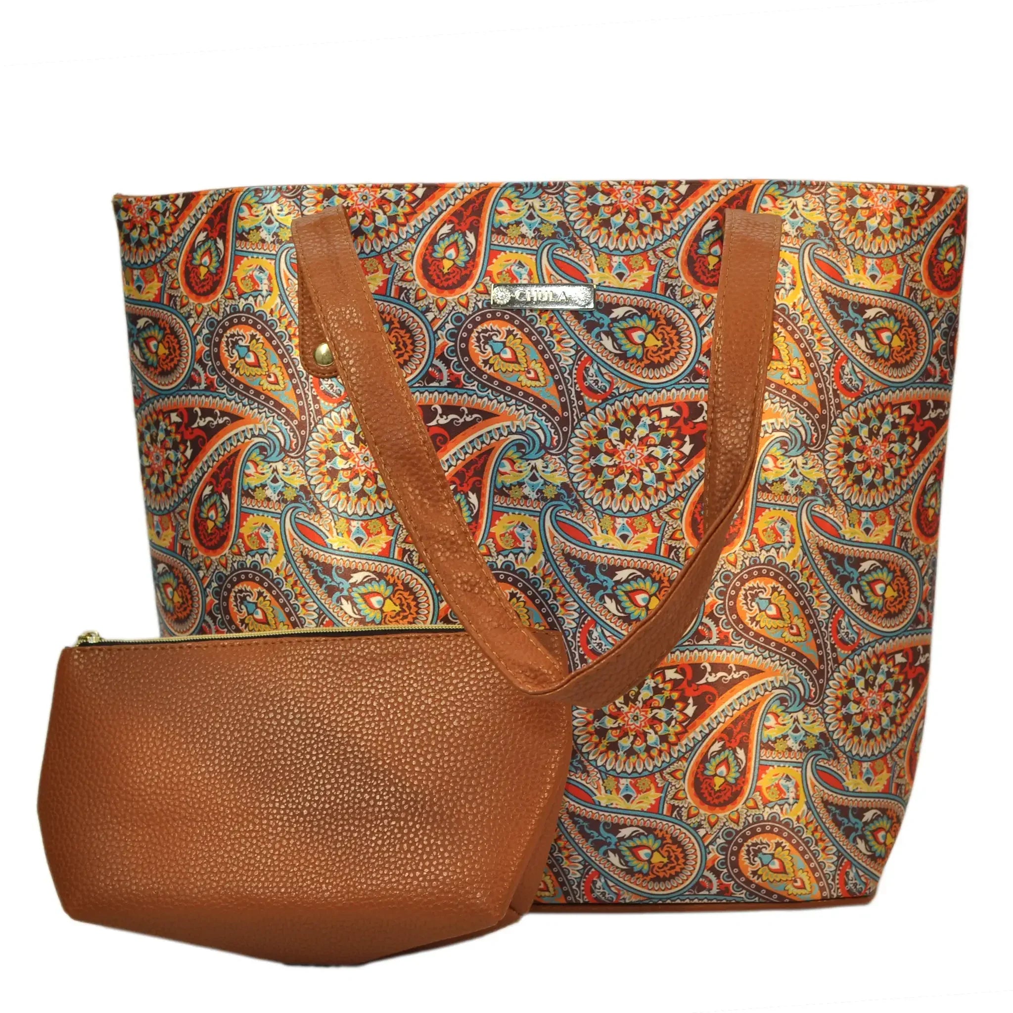 Bolso de hombro grande Nahomi Garigol Naranja | CHULA Tulum