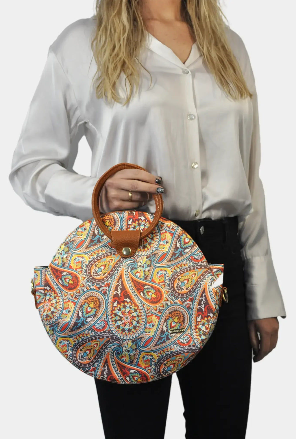 Bolso de mano y bandolera mediana Anabel Garigol Naranja | CHULA Tulum