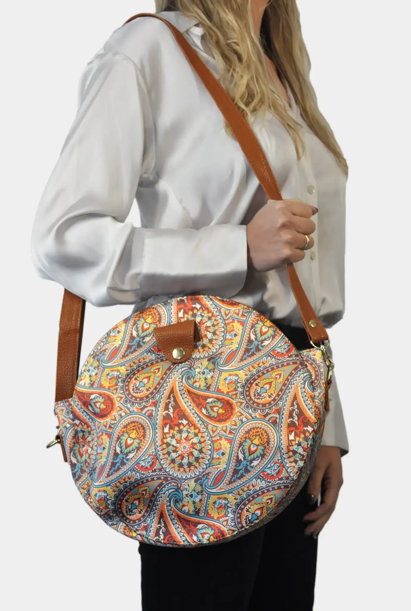 Bolso de mano y bandolera mediana Anabel Garigol Naranja | CHULA Tulum