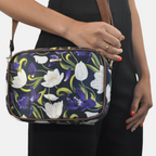 Bolso bandolera pequeño MIA Shoulder Flores Moradas | CHULA Tulum