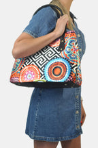 Bolso de hombro Shopper Tote de mujer grande Pupe Círculos | CHULA Tulum