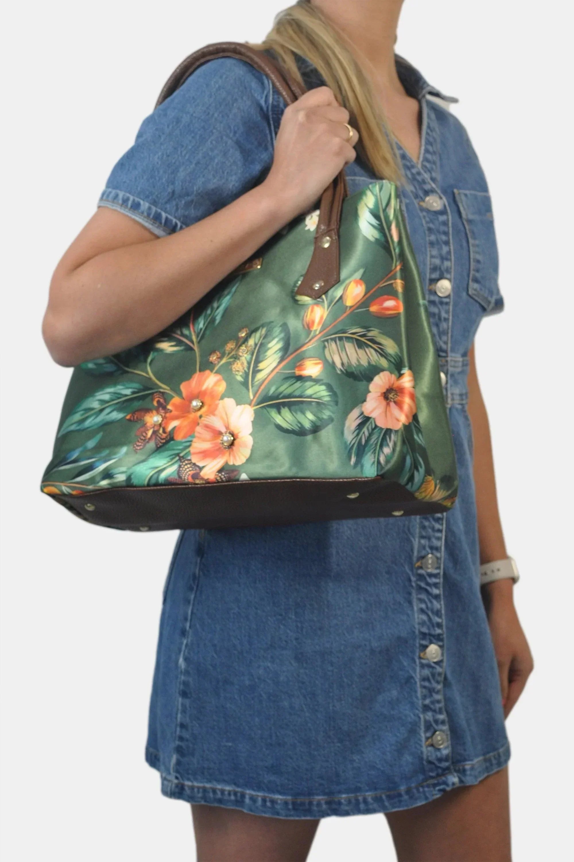 Bolso de hombro Shopper Tote de mujer grande Pupe Gardenia | CHULA Tulum