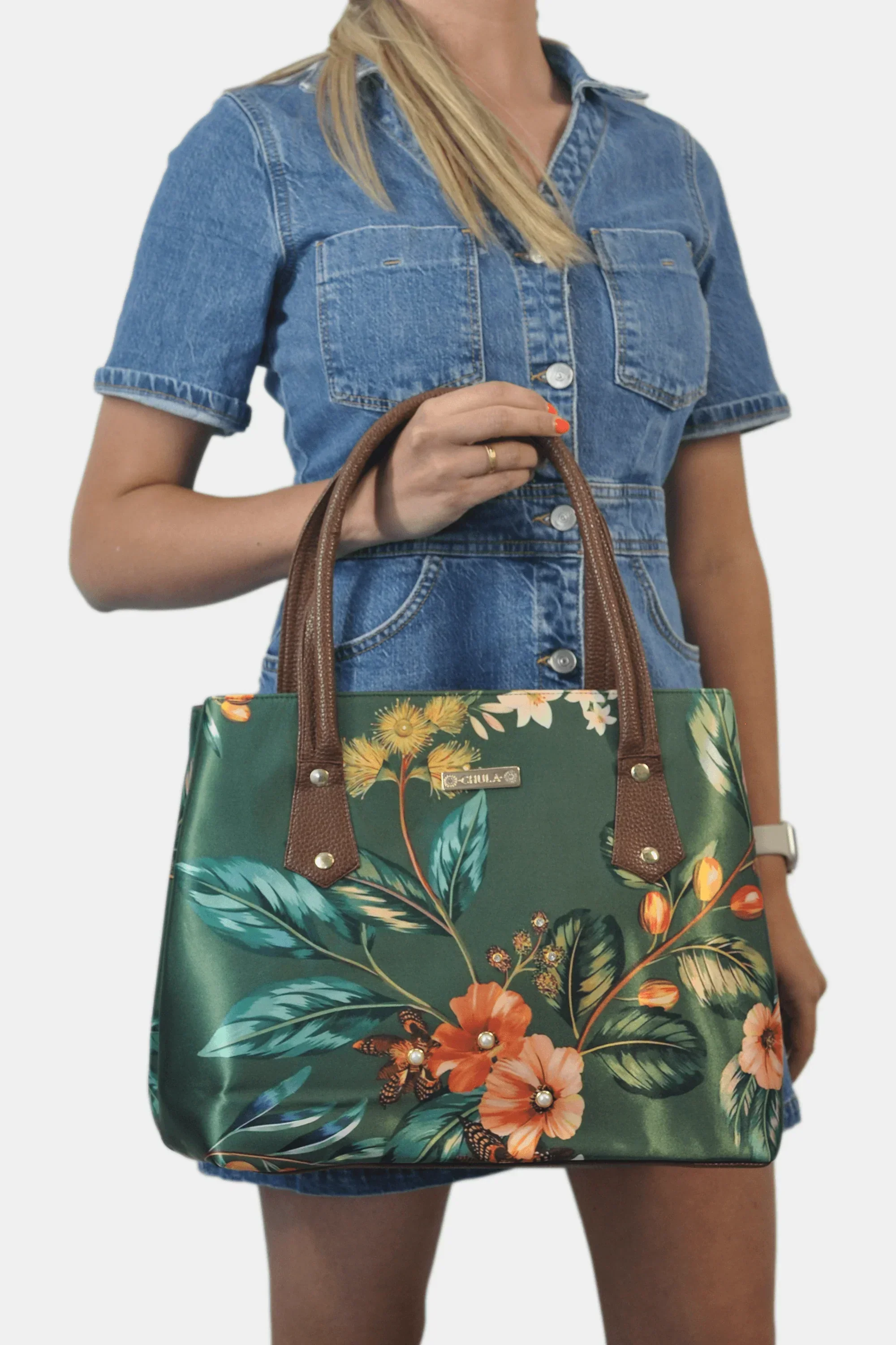 Bolso de hombro Shopper Tote de mujer grande Pupe Gardenia | CHULA Tulum