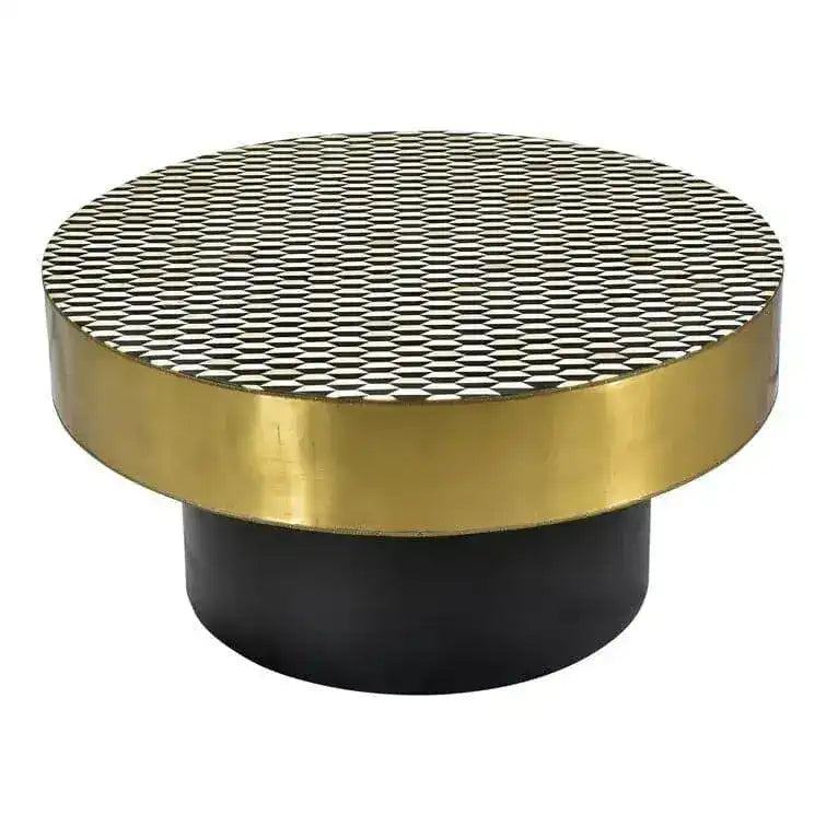 Bone Inlay Parisian Round Coffee Table