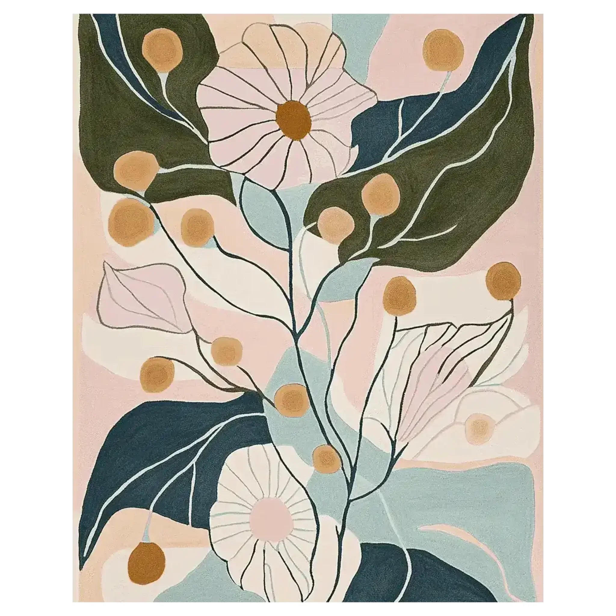 Botanic Bloom Flow Hand Tufted Rug