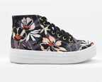 Botas Urbanas Altas de Mujer Flores Coloridas - Moda Sostenible | CHULA Tulum