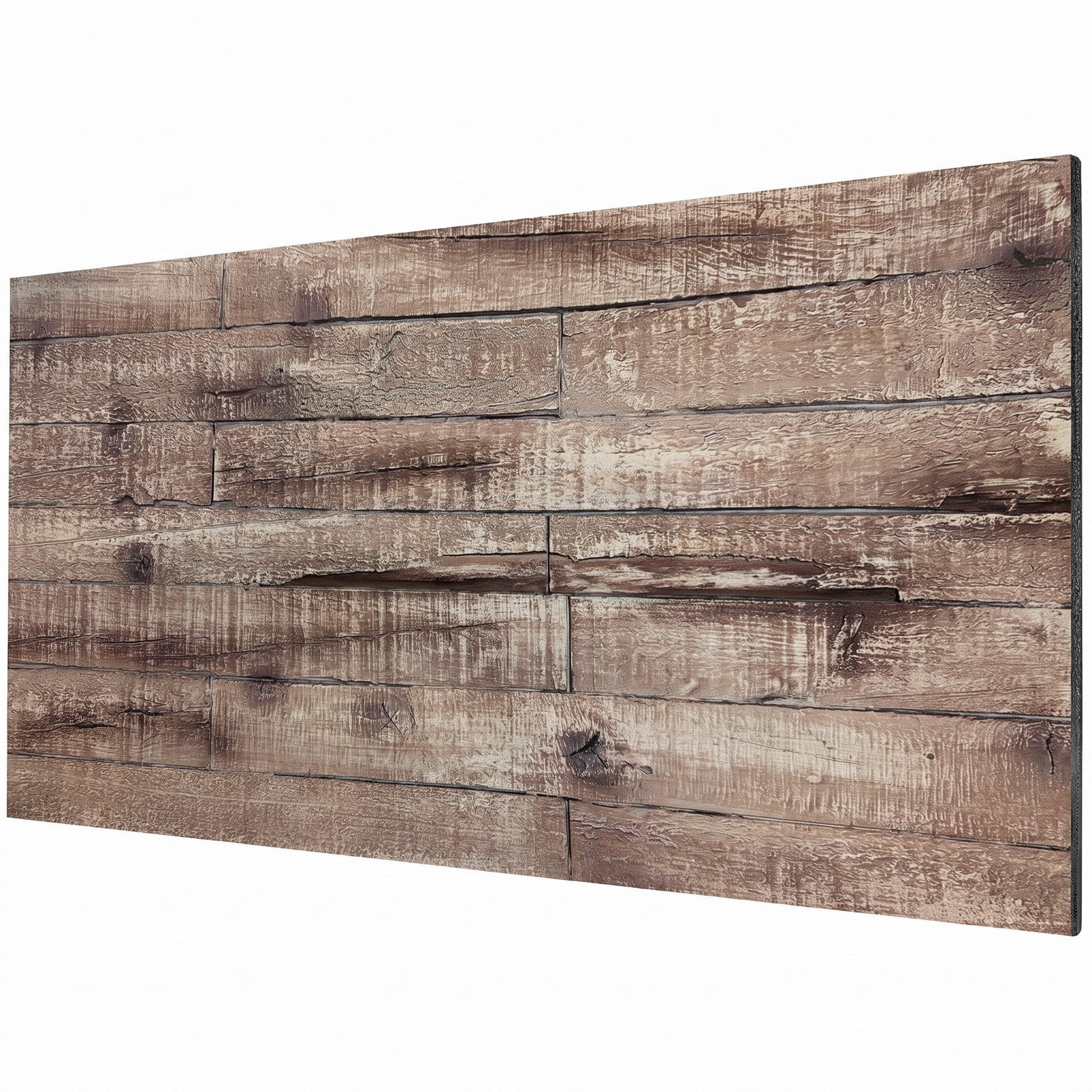 3D Faux Wood Wall Panels 4' x 2' Pack of 8, Water-Resistant Polyurethane Accent Panels in Gray Wood Grain