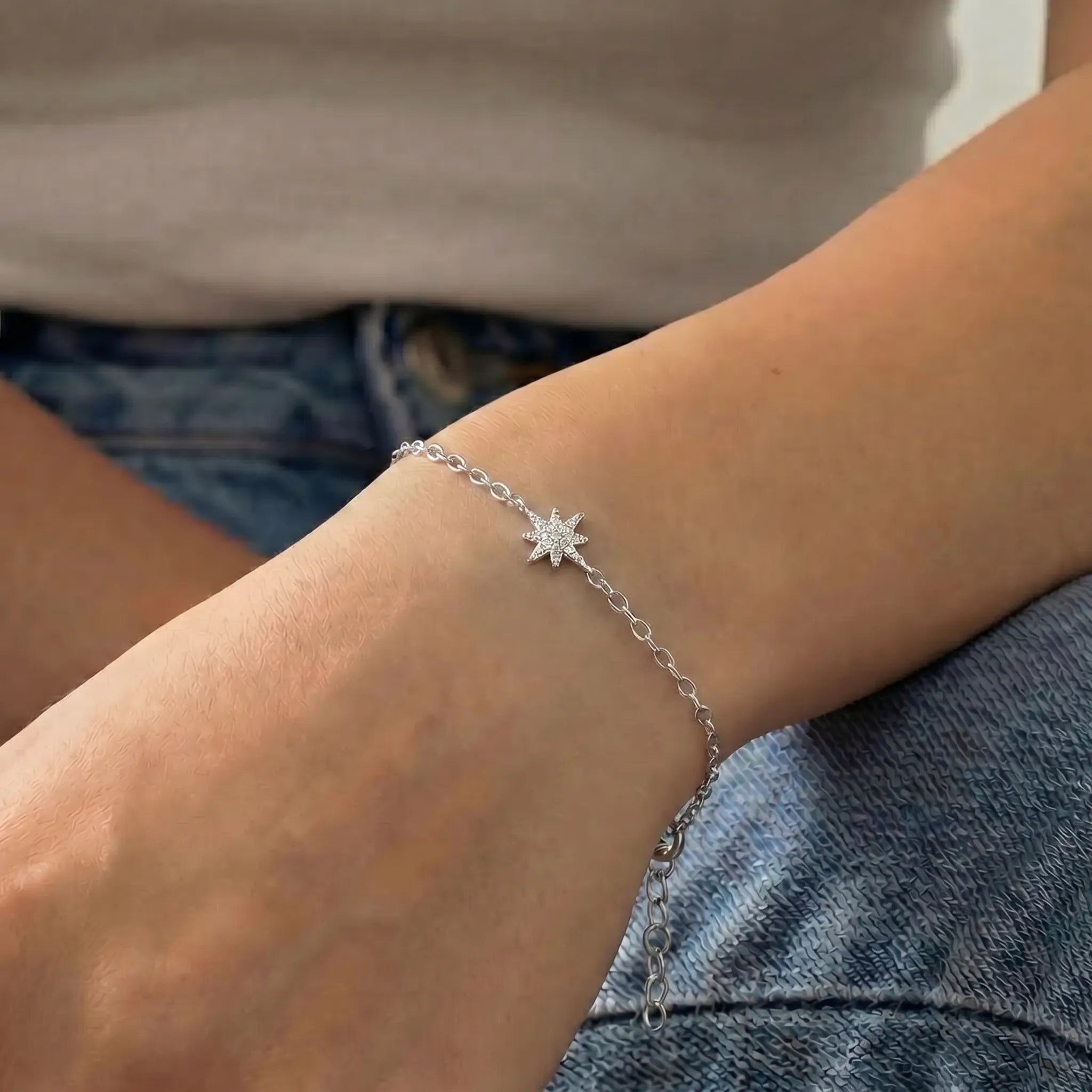 Cubic Zirconia Star Bracelet