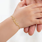 Personalised Kids Bracelet - Sterling Silver / Style 2