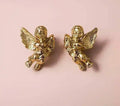 Brass Cupid Angelic Cabinet Drawer Knobs - Set of 2