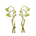 Brass Poppy Flower Door Handles
