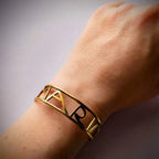 Brazalete Nombre Geométrico Personalizable
