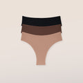 Lounge Underwear Nude Brazilian Briefs (3 Pack) - Multi