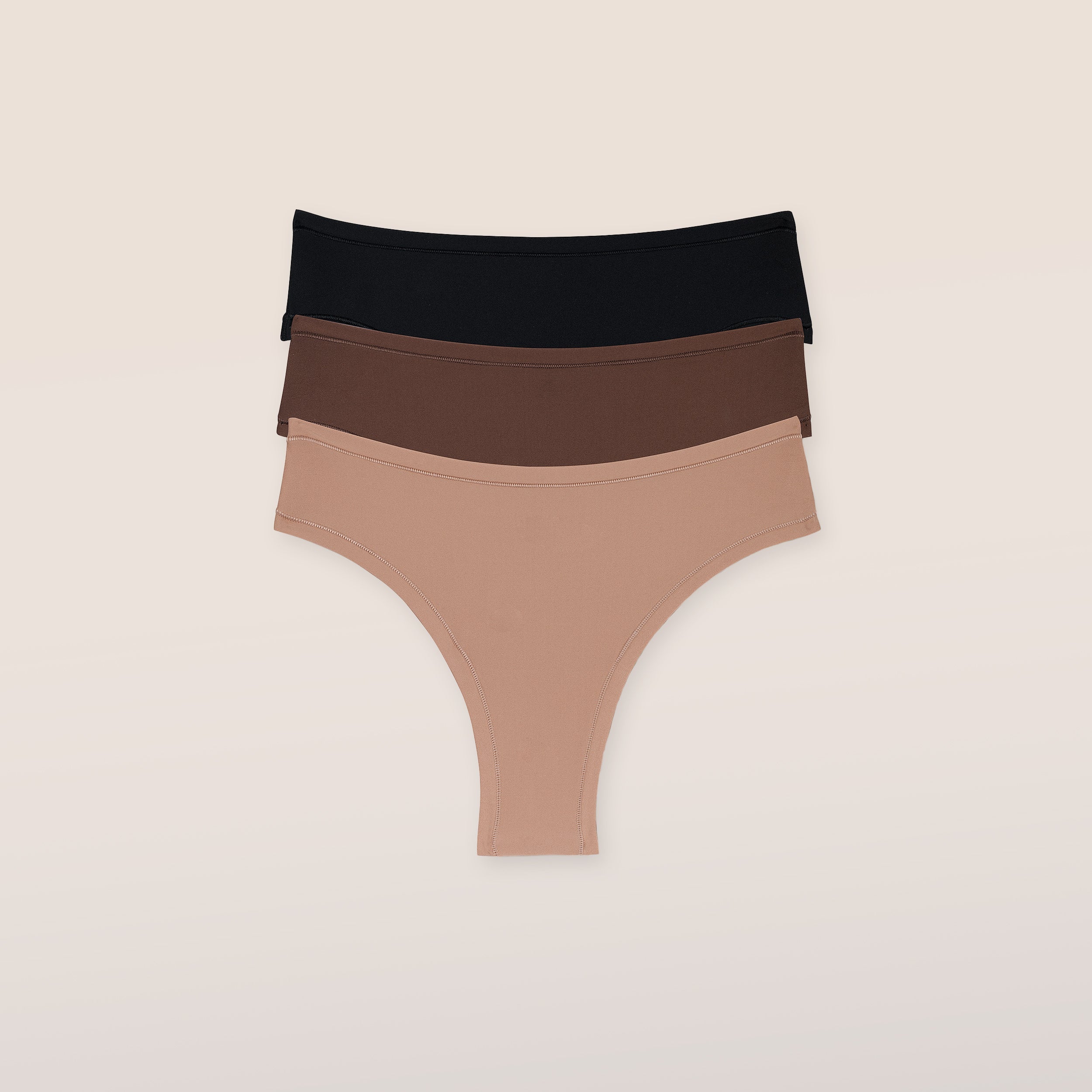 Lounge Underwear Nude Brazilian Briefs (3 Pack) - Multi