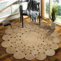 Bria Natural Jute Round Area Rug