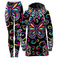 Butterfly Vibez Hoodie Dress and Leggings Combo
