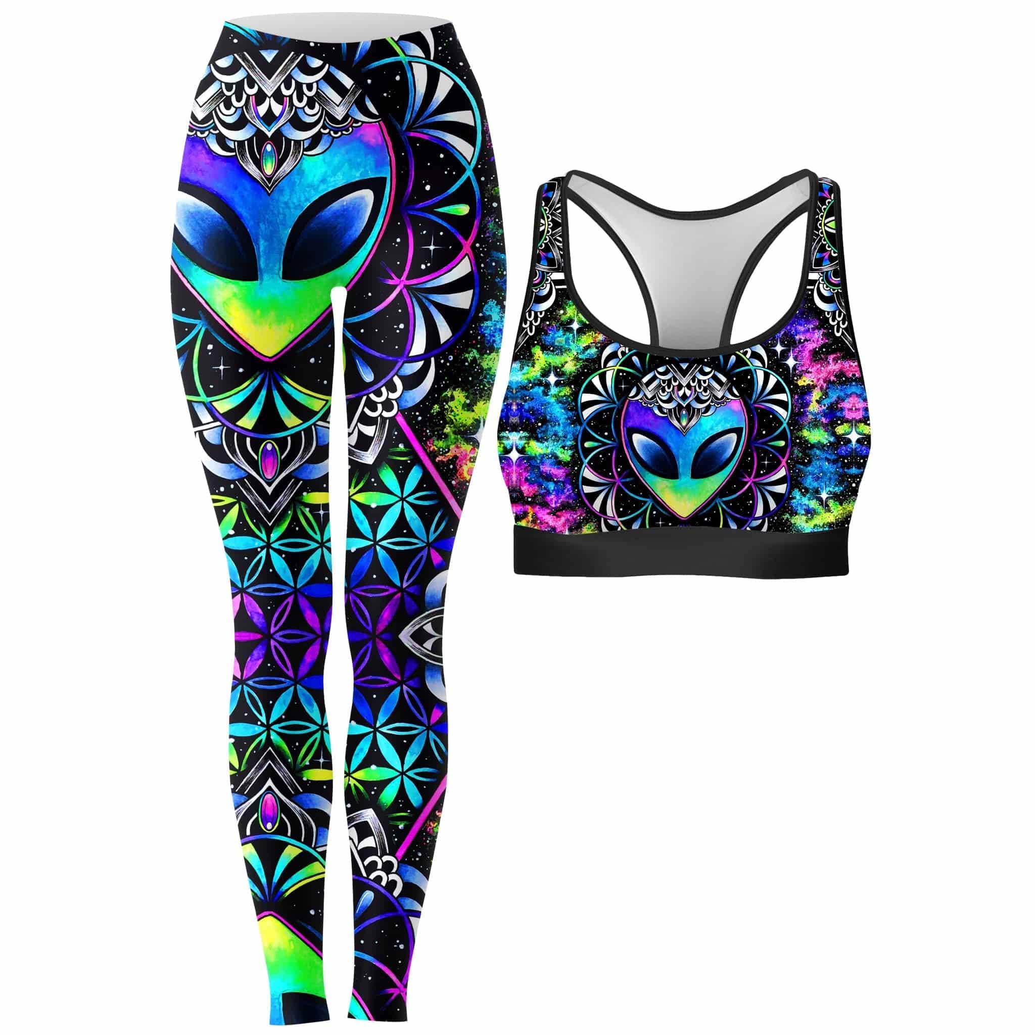 Conscious Cosmos Rave Bra and Leggings Combo