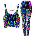Electric Lion Crop Top and Leggings Combo
