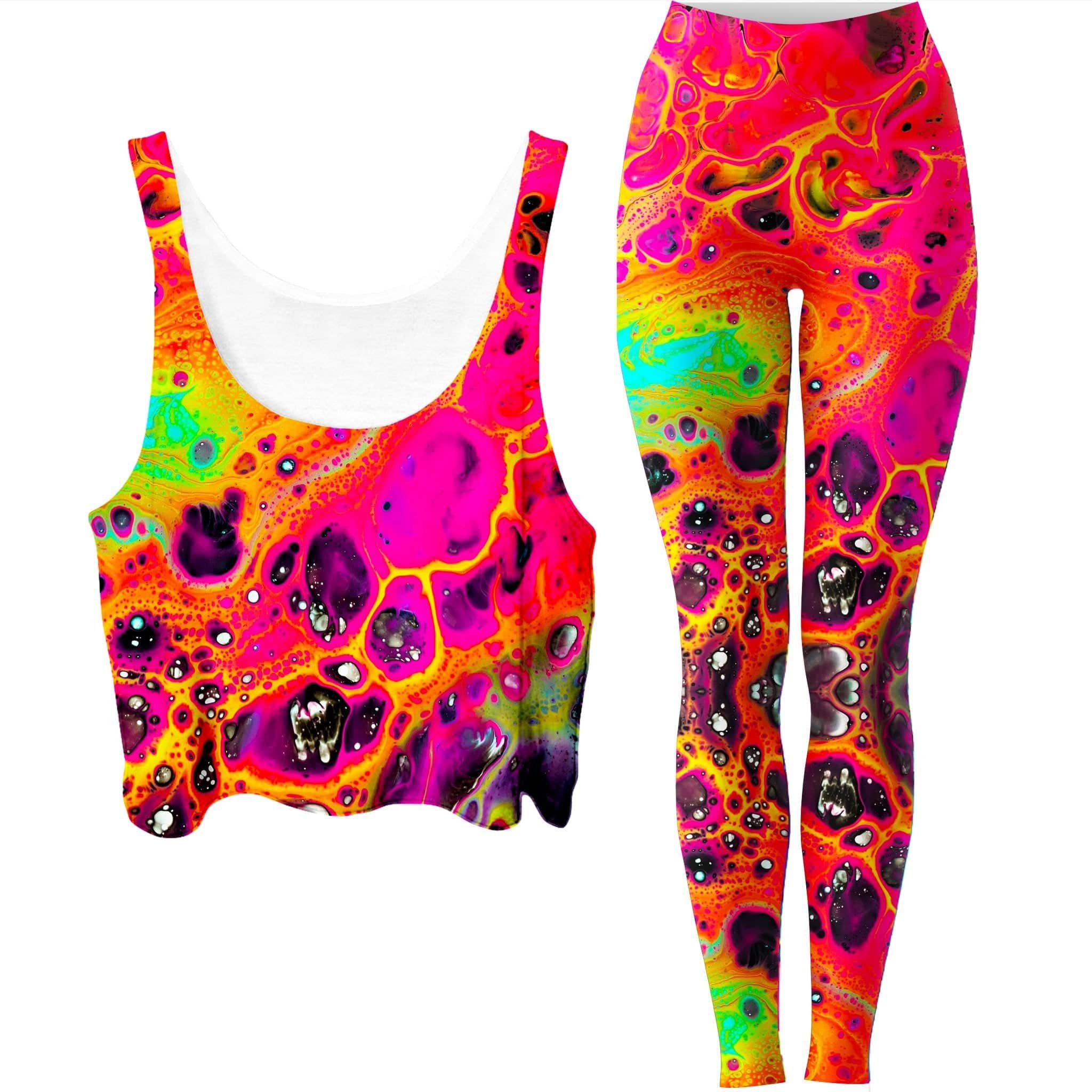 Lava Trip Crop Top and Leggings Combo
