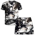 Monochrome Melt T-Shirt and Shorts Combo